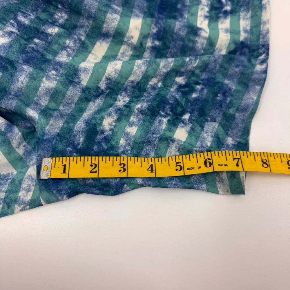 Lululemon Mens Current State Board Shorts‎ Blue Teal Striped Tie Dye Size 36
